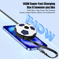 Cable de Carga Rápida USB-C Retráctil Bidireccional Multifunción de 1M, 140W PD, con Soporte para Teléfono y Juguete Antiestrés