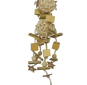 Natural Rattan Ball Bird Cage <strong>Toy</strong> Bamboo Block Wooden Large <strong>Parrot</strong> Macaw African <strong>Grey</strong> Budgie Cock <strong>Parrot</strong> <strong>Toy</strong> - Product Image 4