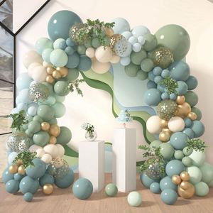Vintage grüne Hochzeit Ballon Girlande Bogen Kits Hochzeit Ballon Bogen Hintergrund für Party Dekorationen Latex Ballon Girlande Set - Product Image 1