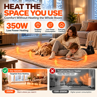 Chauffe-tapis électrique radiant, tapis chauffant à faible consommation pour tapis, maison et bureau