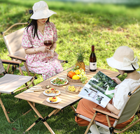 Table de camping en acier au carbone pliable et étanche pour l'extérieur Table de pique-nique multifonctionnelle et légère pour barbecue