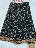 Dentelle de Voile suisse africaine de luxe avec des pierres 5 Yards Offre Spéciale 100% coton broderie dentelle tissu pour robe de soirée