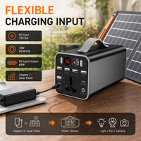 300W Taşınabilir Güneş Enerjili Jeneratör Güç İstasyonu LiFePO4 217.6Wh Çift Yönlü İnvertör Kamp, Ev ve Acil Durumlar İçin