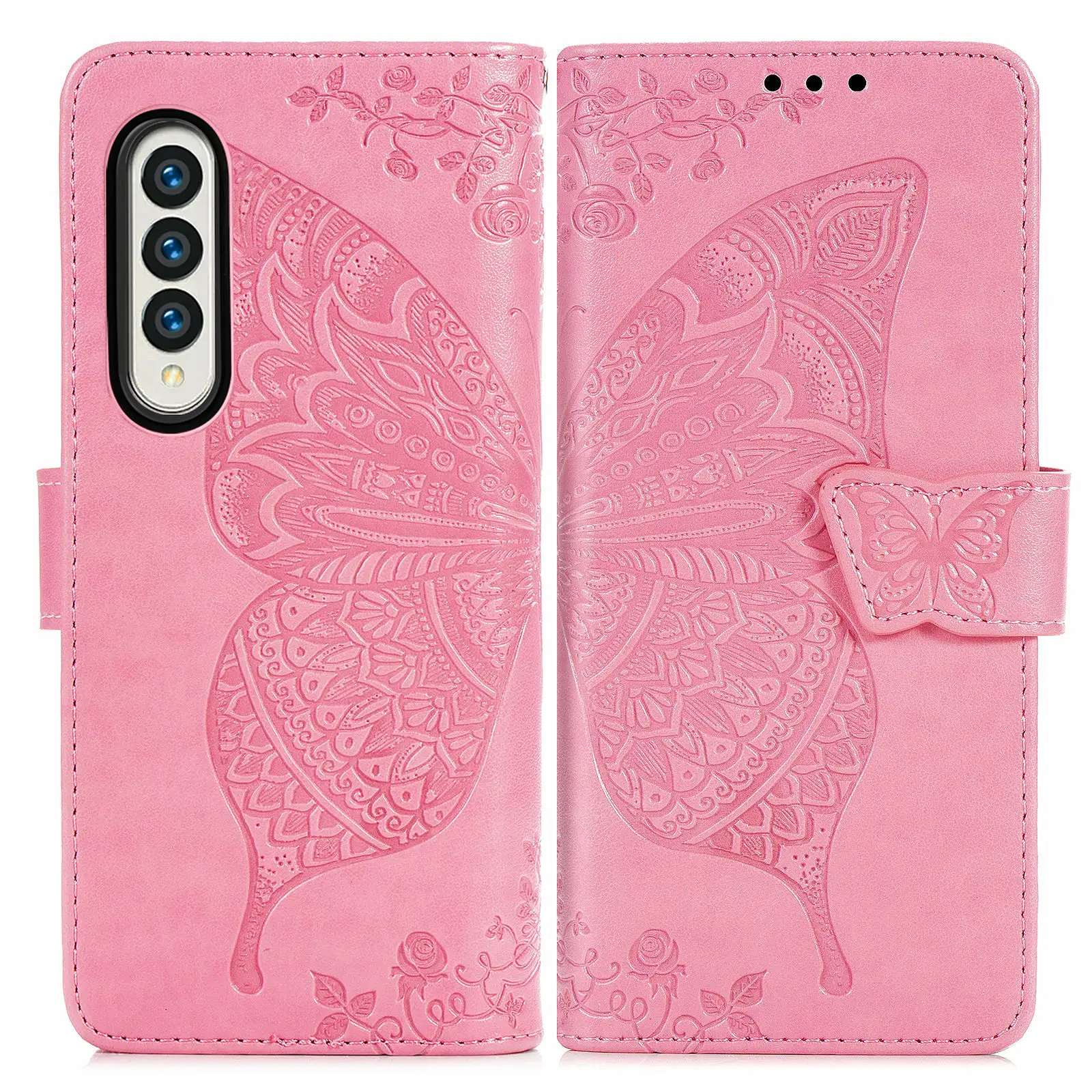 Mobile phone leather case for Samsung Z Fold 3 mobile phone cover left and right folding screen flip card sleeve Galaxy A51