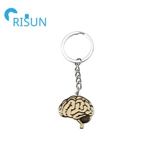 Llavero de Metal médico biológico anatomía órgano llavero personalizado anatómico neurológico cerebro esmalte llavero - Product Image 3