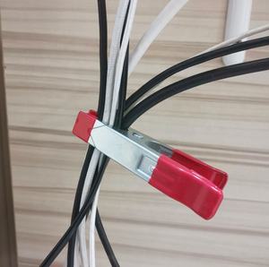 Pinces à ressort de 4 pouces plaquées zinc support de poignée à pointe revêtu de caoutchouc pour bâche de camping rouge - Product Image 5