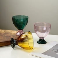 Verre en borosilicate de haute qualité, couleur naturelle, verre uni simple et luxueux, verre à vin, verre à champagne