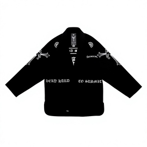 Kimono de Jiu Jitsu Brasileño de la Mejor Calidad, Tejido Black Pearl, con Parches Bordados Personalizados, para Entrenamiento y Competencia - Product Image 1