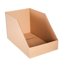 Carton d'affichage personnalisé de classification rigide Boîte de rangement à bouche oblique Étagère avec stratification brillante Matériaux recyclés