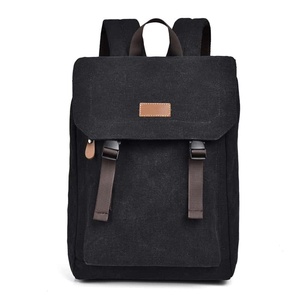 Minimalist Canvas <b>Backpack</b> 20-37L Waterproof Daily Use Unisex Soft Handle Zipper Closure - Product Image 1