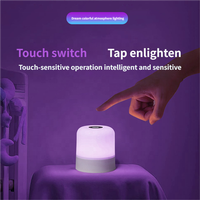 Lámpara de Noche Portátil con Carga USB Tipo-C, Batería Integrada, Brillo Ajustable, Diseño Moderno para