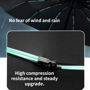 Parapluie automatique grand format personnalisé, couleur noire unie, design classique, idéal pour les cadeaux d'affaires - Product Image 2