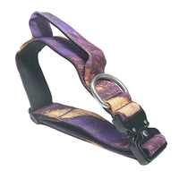 Collar táctico de nailon para perros con estampado de transferencia de calor personalizado, collar para perros con hebilla metálica premium para perros medianos y grandes, acero inoxidable D