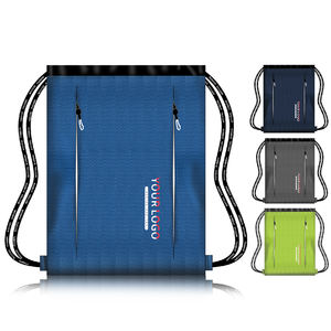 Factory Fashion Design Custom Logo Large Capacity <b>Waterproof</b> Sack Pack Backpack Polyester Outdoor <b>Drawstring</b> <b>Bag</b> for Sports - Product Image 1