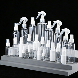 Flacone Spray in <span class=keywords><strong>Plastica</strong></span> PET Vuoto con Nebulizzatore Fine, 30ml 50ml 100ml 120ml 150ml 200ml 250ml 500ml, Ambra Bianco Trasparente, per Confezioni Cosmetiche - Product Image 6