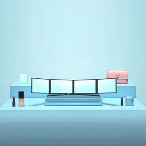 <span class=keywords><strong>Miroir</strong></span> Pliable à 4 Voies <span class=keywords><strong>Miroir</strong></span> Compact de Maquillage Extensible à 360 Degrés, <span class=keywords><strong>Triple</strong></span> Fold, Auto-Coupe de Cheveux - Product Image 6