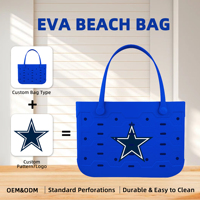 Sac de plage en EVA personnalisé avec logo imprimé, grand format, coque moulée imperméable, robuste, portable, couleur unie, sac de transport d'été