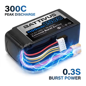 Batterie <span class=keywords><strong>Lipo</strong></span> Battivus à haute capacité de décharge (C-Rating 150C) pour drones FPV, hélicoptères de course RC, pack de batteries 14.8V 22.2V 23.1V 2S <span class=keywords><strong>3S</strong></span> 4S 6S - Product Image 1