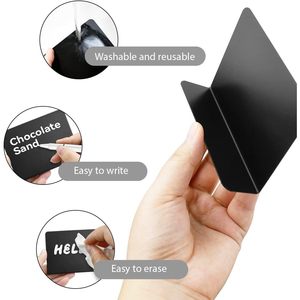 L Shape Mini Blackboard Sign Plastic Food Display Stand Durable <b>Table</b> <b>Card</b> Wedding Label Marker - Product Image 2
