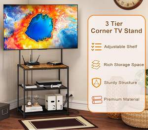 Moderno Soporte de <span class=keywords><strong>TV</strong></span> de Madera para Televisores de 23-50 <span class=keywords><strong>Pulgadas</strong></span>, Pequeño, de Esquina, con Estantes de Almacenamiento para Sala de Estar, Dormitorio, Hotel, Comedor, Multiusos - Product Image 4