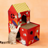 Maison pour chat en gros et personnalisable, écologique et inodore, lit 2-en-1 pour griffer et se reposer