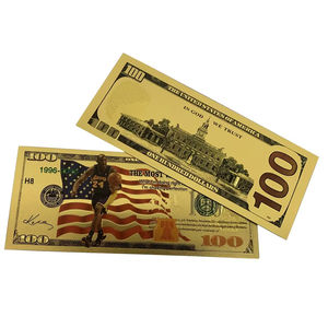 Banconota Commemorativa Kobe Bryant da $100, Denaro da Partita di Basket, Valuta in Foglia d'Oro, Banconote da Cento Dollari - Product Image 1