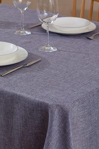 Mềm vải bố màu xám 139.70x213.36 cm Faux <span class=keywords><strong>Linen</strong></span> chống nhăn hình chữ nhật không thấm nước Khăn trải bàn cho 6ft bàn ăn - Product Image 6