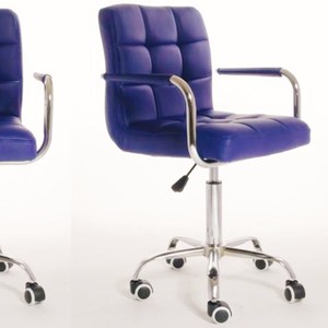 Chaise de bureau pivotante ergonomique de haute qualité en cuir PU rose, réglable avec vérin à gaz, pour bureau à domicile, design moderne - Product Image 4