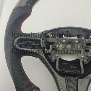 Nuevo Producto, Volante Deportivo de Fibra de Carbono con Cuero Perforado y Franja Roja Superior para Honda Civic de 8ª Generación - Product Image 5