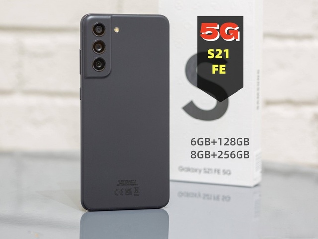 High Quality S21 FE 5G Octa Core LTE AMOLED Smartphone Dual SIM 6GB RAM 128GB Unlocked Android English/French Low Prices for