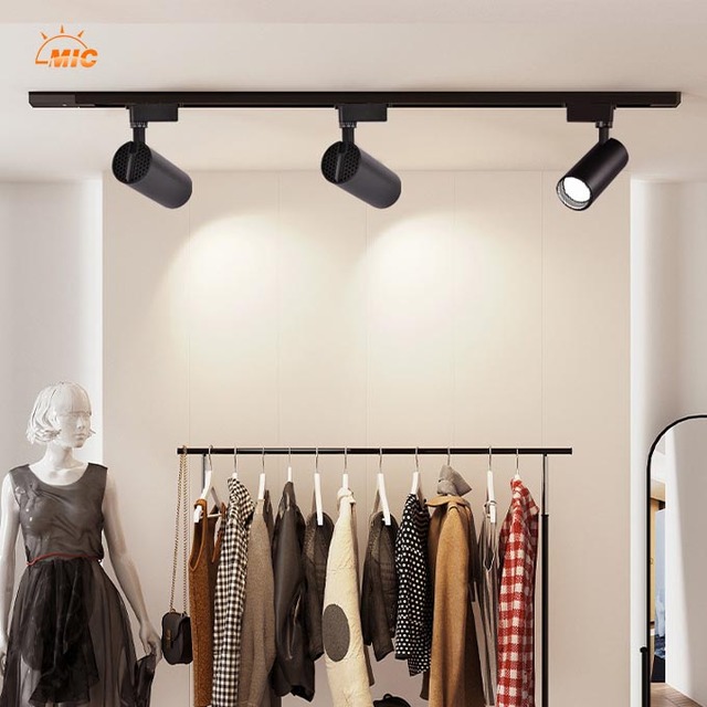 30W LED Track Lighting Heads H Type Slim Bright Ceiling Spotlight Fixtures Aluminum Body Track Light for Shop