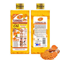 Huile essentielle de curcuma en gros de 1000 ml pour le corps, le visage et les massages articulaires, huile nourrissante pour massage corporel chauffante à l'ingrédient de rose