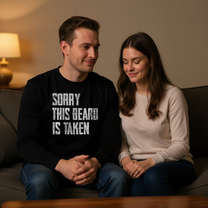 Lo siento, esta barba ya tiene dueño, camiseta de manga larga, humor matrimonial - Product Image 3