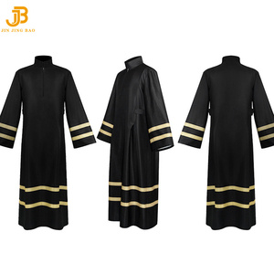 Venta Directa de Fábrica en China, Ropa de Iglesia, Albónico Cristiano Blanco y Negro - Product Image 4