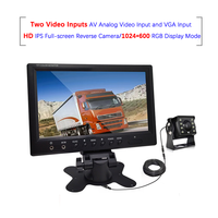 Firecore-Monitor de reserva de imagen cuádruple dividida, monitor de 7 pulgadas de visión nocturna DC 12-24V AHD CVBS para camión y autobús