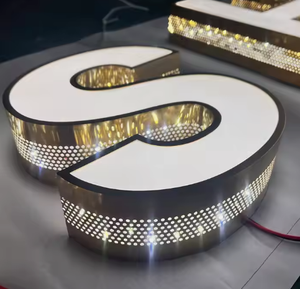 Enseignes commerciales Focus 3D personnalisées enseignes lumineuses en forme de lettre pour canaux extérieurs enseignes en acrylique en acier inoxydable avec lettres en forme de diamant - Product Image 2