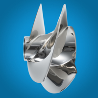 Pièces de moteur BRP Rotax en acier inoxydable poli à 3 pales, nouvelles pièces Seadoo 161 mm 14/19 Impeller pour jet ski