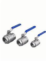 Vanne à bille filetée en acier inoxydable en deux parties, commande manuelle, OEM personnalisable, connexion à union vraie, étanchéité en PTFE pour l'eau et le gaz