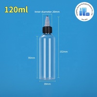 Botellas de Viaje Transparentes de PET de Alta Calidad de 120 ml, Botellas Continuas Miniatura, Tamaño Pequeño, Envases de Plástico para Cosméticos Esenciales
