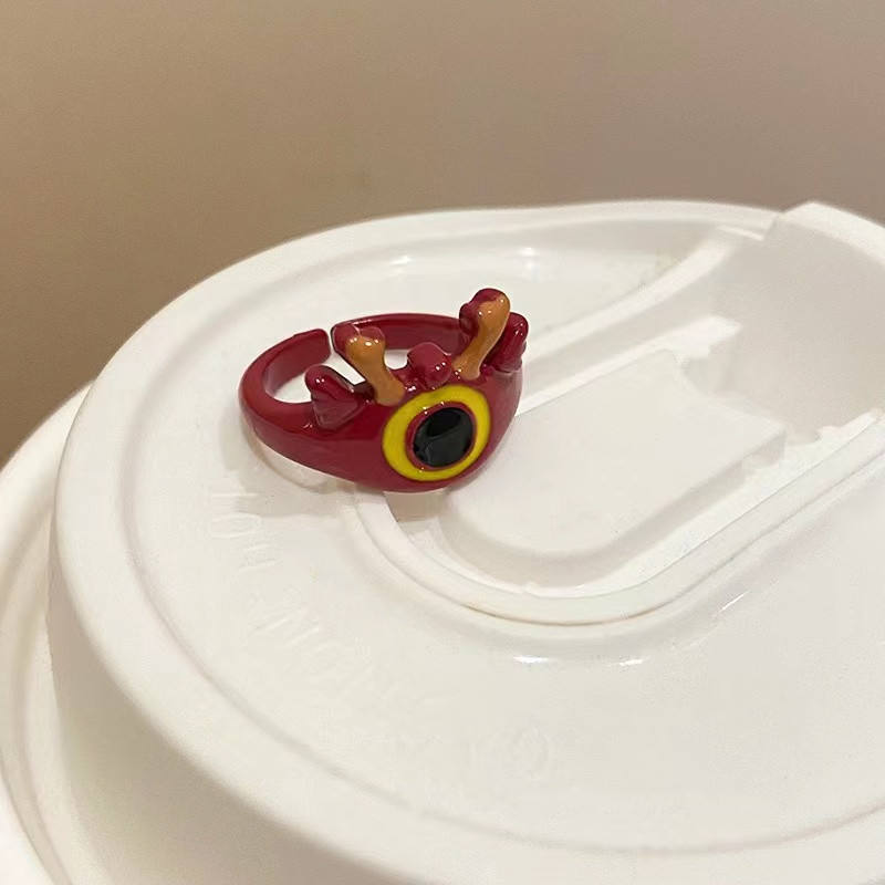 แหวนมังกรกาแฟสีชมพูหลากสี