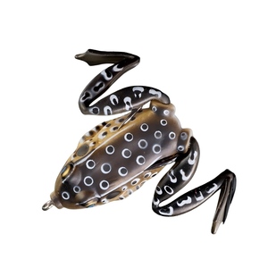 Esca Morbida a Forma di <span class=keywords><strong>Rana</strong></span> con Gambe Mobili, Esca Artificiale Stampata con Ganci per Pesca a Mezza Acqua di Spigola e Persico - Product Image 5