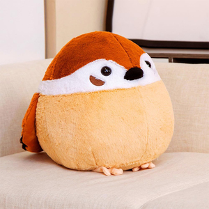 Coussin en peluche créatif et réaliste en forme d'oiseau (moineau) de dessin animé, poupée apaisante pour <span class=keywords><strong>lit</strong></span>, rembourrée en coton PP, cadeau câlin - Product Image 3