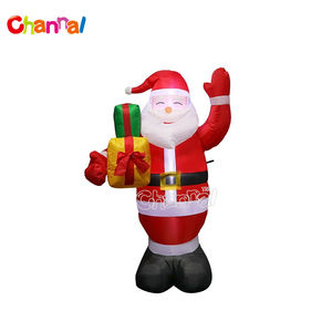 रोशन inflatable क्रिसमस हेलीकाप्टर हवाई जहाज में सांता क्रिसमस सांता - Product Image 4