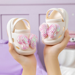 Scarpe con fiocco stile casa estiva OEM/ODM per ragazze <span class=keywords><strong>antiscivolo</strong></span> con suola morbida pantofole da bambina - Product Image 3