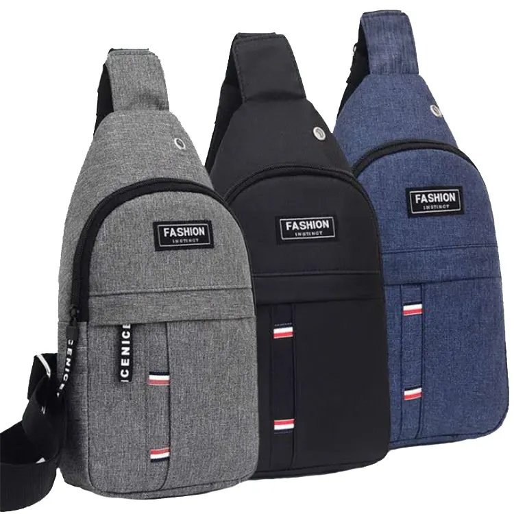 Wholesale Cheap Custom Shoulder Canvas Sling Bag Crossbody Pack for Men Walking Travel