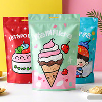 Pochettes debout en aluminium mat givré coloré imprimé personnalisé de 3.5g-Sacs à fermeture éclair refermables pour bonbons/fruits secs