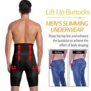 Bóxer moldeador <span class=keywords><strong>de</strong></span> cuerpo para <span class=keywords><strong>hombre</strong></span>, ropa interior adelgazante <span class=keywords><strong>de</strong></span> cintura alta, bragas <span class=keywords><strong>de</strong></span> compresión para piernas - Product Image 6