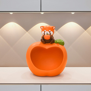 Panda Decorative Tray Resin Animal Print Irregular Shape Contemporary Design For Home Desktop Decoration - Product Image 1
