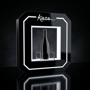 Espositore per Bottiglie LED Ottagonale Personalizzato con Logo, Bordo Doppio al Neon, Glorificatore per Bottiglie di Vino in Acrilico per Discoteche, Bar ed Eventi VIP - Product Image 2