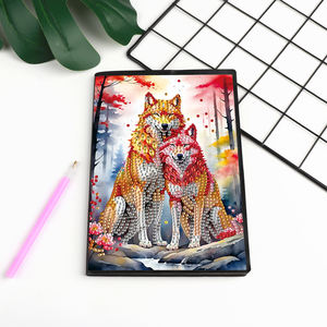 5D DIY Diamond Painting Notebook Kit Animal Themed Wolf Design con Dot Rhinestones - Product Image 4